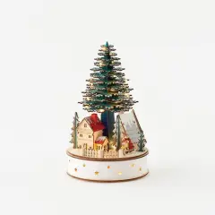 Bavarian Christmas Village - Scandinavian Wooden Village Tree MDF