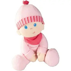 HABA Doll Snug Up Luisa 8" My First Baby Doll, Machine Washable & Safe for Birth & Up, Newborn Toys for Baby Shower Gifts Multicolor