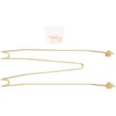 Bard's Gold-toned Wall Mountable Plate Hanger, 7.25" H x 2" W x 1.25" D (For Plates 7" - 9.5")