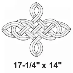 17-1/4" x 14" Exquisite Clear Glass 4-Point Celtic Knot Bevel Cluster EC826