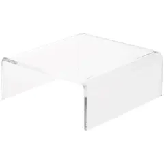 Plymor Clear Acrylic Short Square Display Riser, 2" H x 5" W x 5" D (1/8" thick)