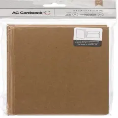 American Crafts 12pc Brown Kraft Cardstock Cards & Envelopes