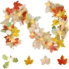 5.6FT Fall Garland with Lights