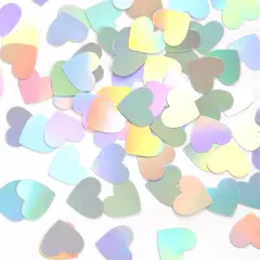 Iridescent-Disco Party-Decorations Heart Confetti - 300pcs