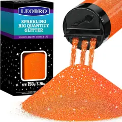 Orange Glitter, 150g/5.29oz Extra Fine Fluorescent