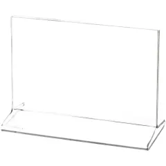 Plymor Clear Acrylic Sign Display / Literature Holder (Top-Load), 5.5" W x 3.5" H