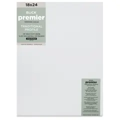 Blick Premier Stretched Cotton Canvas - Traditional Profile, Back-Stapled, 18" x 24"
