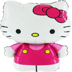 Hello Kitty Dressed In Pink Foil Balloon