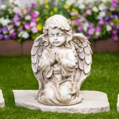 Northlight Kneeling Praying Cherub Statue - 14" - Beige