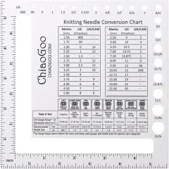 ChiaoGoo Swatch & Needle Gauge 5.5"