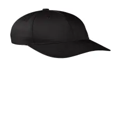 Port Authority&reg; Snapback Fine Twill Cap Black