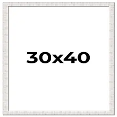 Sculpted White Picture Frame - UV Acrylic, Foam Board Backing, Hanging Hardware