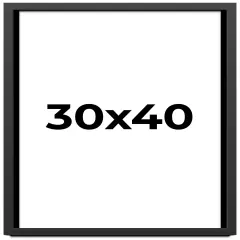 Flat Black Picture Frame - UV Acrylic, Foam Board Backing, Hanging Hardware
