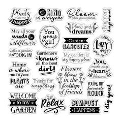 Crafter's Companion Garden Collection Clear Acrylic Stamps-You Grow Girl