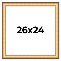 Photo Size Traditional Gold Picture Frame - UV Acrylic, Foam Board Backing, Hanging Hardware