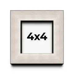 Square Minimalist Shadow Box Silver Picture Frame - UV Acrylic, Backing, Hanging Hardware