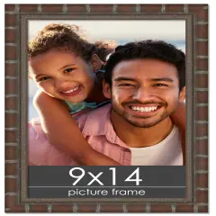 9x14 Modern Bamboo Picture Frame with UV-Resistant Acrylic & Acid Free Backing, Available in5 Finishes - Gold, Silver, Brown, Black, and Natural
