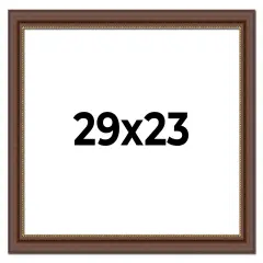 Photo Size Traditional Brown Picture Frame - UV Acrylic, Foam Board Backing, Hanging Hardware