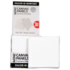Daler-Rowney Simply Mini Canvas Panels 3/Pkg-2.5"X2.5"