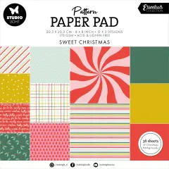 Studio Light Essentials Paper Pad 8"X8" 36/Pkg-Nr. 199, Sweet Christmas