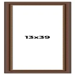 Panoramic Traditional Brown Picture Frame - UV Acrylic, Foam Board Backing, Hanging Hardware