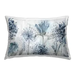 Stupell Industries Blue Abstract Dandelions Outdoor Pillow, 14 x 7 x 20