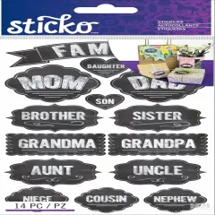Sticko Chalk Family Stickers