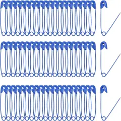 100 PCS 30mm / 1.2 Inch Safety Pins Heavy Duty Quilting Pins, Colored Safety Pins Bulk Metal Sewing Pins, Premium Sharp Safety Pins for DIY Crafts Jewelry Making Baby Clothing (Royal Blue)