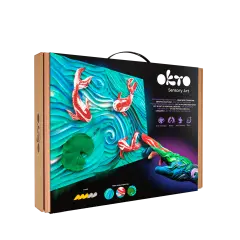 OKTO Sensory Art 3D Painting &ldquo;Koi Carps&rdquo; &ndash; 11.8&rdquo; x 15.7&rdquo; Canvas Kit