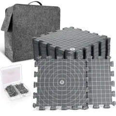 Yrangee Blocking mats for Knitting & Crochet Projects, 2 in 1 Double Side Extra Thick Knitting Blocking Mats with Circle and Lines Blocking Board with 150 T-Pins and Storage Bag