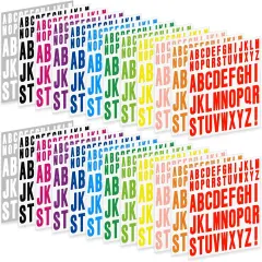 24 Sheets Letter Stickers 1272 Pcs Alphabet Sticke