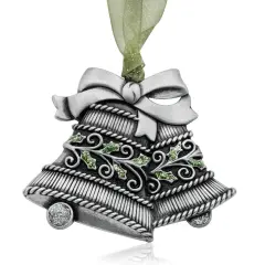 Gloria Duchin Pewter Metal Wedding Bells Christmas Tree Ornament