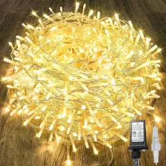 240LED 88Ft Connectable Christmas String Lights Indoor Outdoor Clear Wire