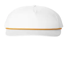 Port Authority&reg; Snapback Five Panel Rope Cap White/ Athletic Gold
