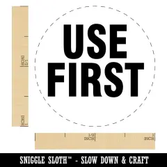 Use First Production Inventory Management Manufacturing Label Self-Inking Stamp Brown