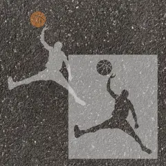 Men's Basketball Player Parking Space Stencil | High School Senior Parking Spot Stencil | Reusable Stencil | Stencil Ease |