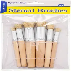 3 Sizes - Wooden Stencil Brushes Natural Stencil Bristle Dome Art Painting