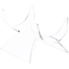 Plymor Clear Acrylic Fossil, Mineral or Crystal Display Holder Stand, 2.5" H x 3.875" W x 3" D