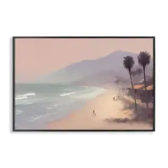Stupell Industries Beachside Cabins View Framed Giclee Wall Art Design by Noah Bay