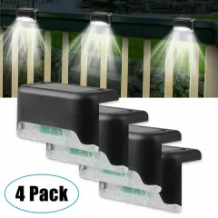 4pcs LED Solar Step Light Landscape Lamp Deck Lights for Outdoor Garden Pathway