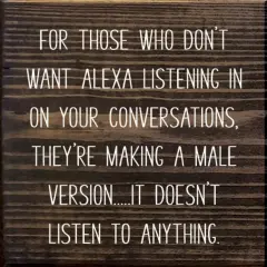 Wall Decor, Non-Listening, No Alexa Features Walnut-White