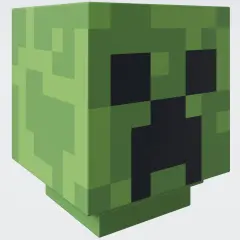 Minecraft: LED Night Lamp - Creeper - 4" Green Pixel Cube Night Light, Illuminates Up To 10hrs, USB Charging, Game Themed Design Decor, Licensed