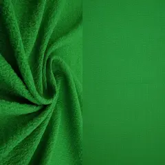 1 Yard Solid Popcorn Woven Fabric, 56/57&Prime; Wide Polyester Spandex Blend GREEN KELLY