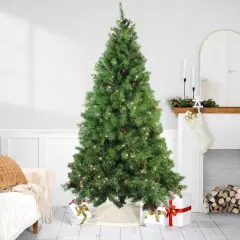 Northlight 7.5' Pre-Lit Green Medium Pine Artificial Christmas Tree - Clear Lights