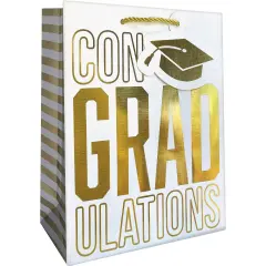 Pack/6: Con-Grad-Ulations Gift Bag - 10 x 5 x 12-1/2"