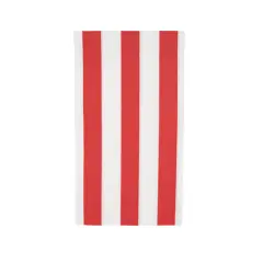 CHERRY RED SIGNATURE CABANA STRIPE GUEST TOWELS