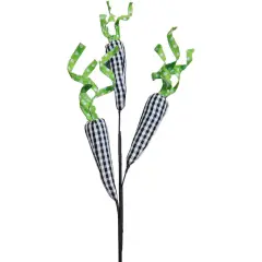 29" Checker Carrot Spray: Black/White