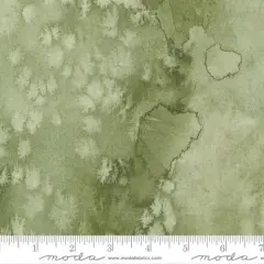 Green Desert Oasis Cypress Flow Basic Watercolor Painting 44"/45" Fabric Per Yard