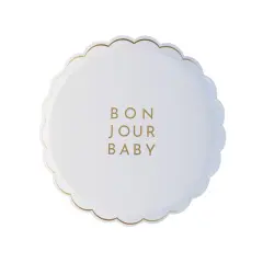 BONJOUR BABY BLANC WHITE SMALL PLATES