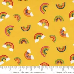 Yellow Rainbow Garden Sunshine 44"/45" Fabric Per Yard